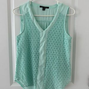 Aqua sleeveless tank
